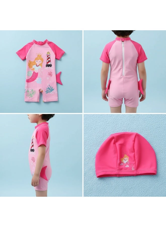 Y&D 2 piece children's swimsuit girl baby one piece surfing suit baby swimming pool girl swimsuit 80-90 cm - Image 5