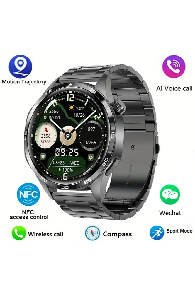 RollsTimi Smart Watch, 1.53" HD Screen Smartwatch for Men (Answer/Make Call), Fitness Watch with Sleep Monitor/Steps Monitor, 100+ Sports Modes, Activity Trackers, Black