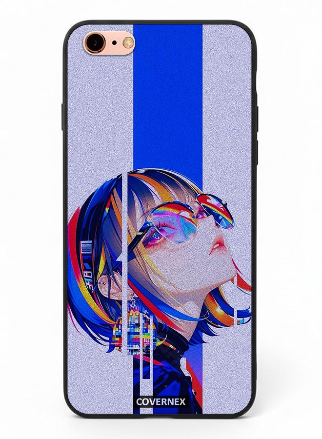 Covernex Apple iPhone 6 Plus Protective Case Cover Printed Featuring Glitch Art Anime Girl Portrait - Image 2