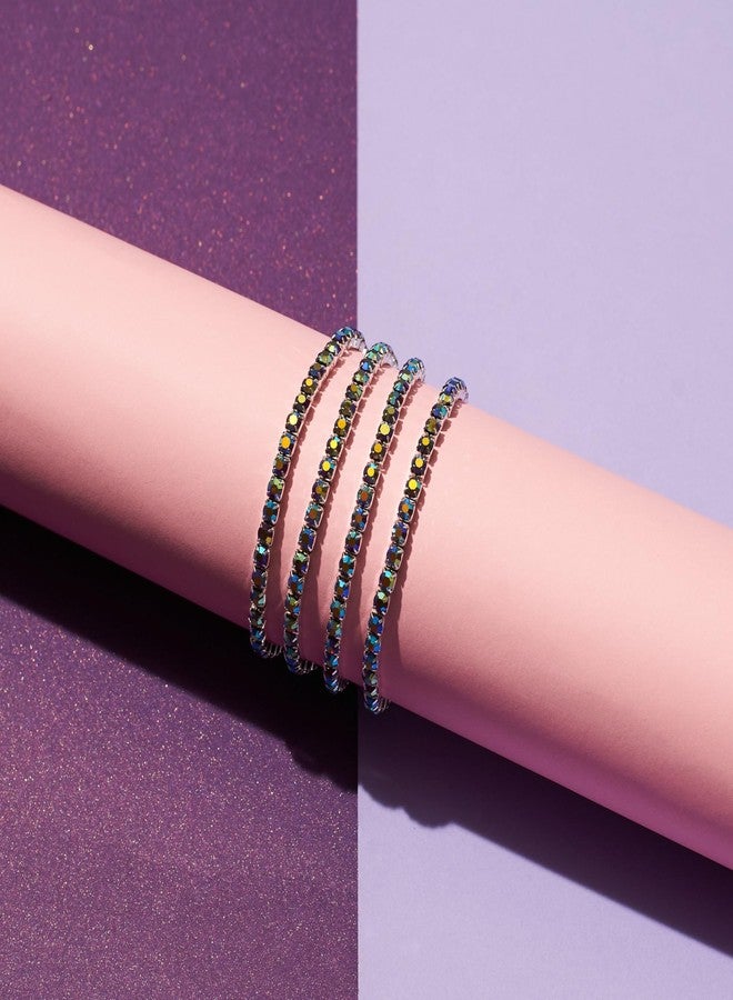 Secret Stash Anti Tarnish Set of 4 HoloVerdant Stack Bracelets for Women | Fancy Jewellery Gifts | Hand Band | Latest Fashion Accessories for Girls | Minimal Jewelry Design | Ideal for Gifting | Gift for Diwali, Christmas, Marriage, Birthday - Image 5