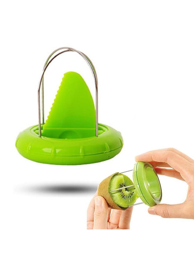 Fast Peel Any Fruit Or Soft Vegetable With Ease. Kiwi Slicer Peeler Pitter Scooper, Mango And Kimi Corer, Kiwi Fruit Scoop Kitchern Tool - Green - Image 1