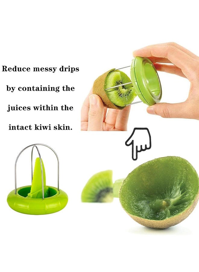 Fast Peel Any Fruit Or Soft Vegetable With Ease. Kiwi Slicer Peeler Pitter Scooper, Mango And Kimi Corer, Kiwi Fruit Scoop Kitchern Tool - Green - Image 4