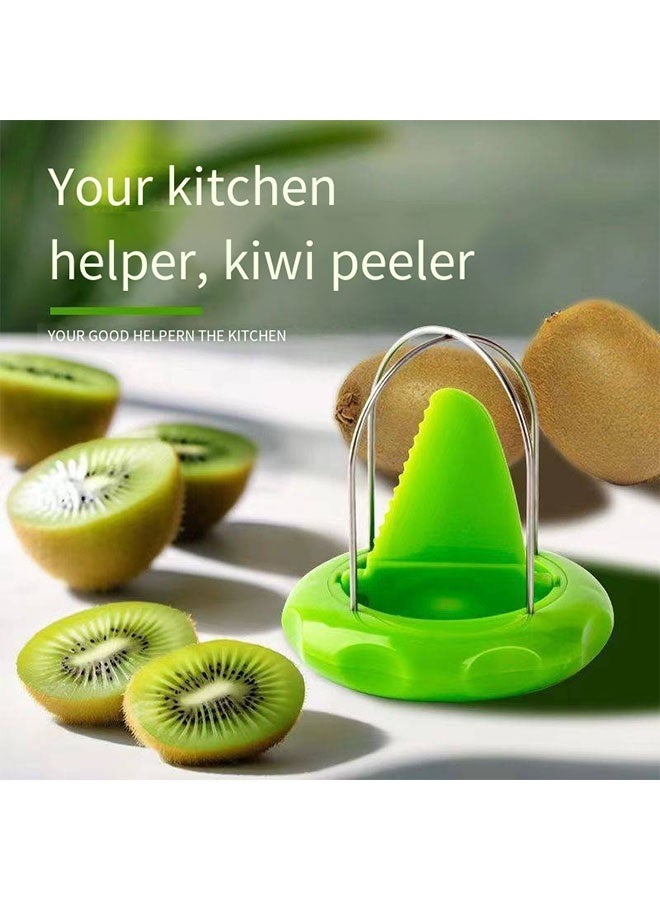Fast Peel Any Fruit Or Soft Vegetable With Ease. Kiwi Slicer Peeler Pitter Scooper, Mango And Kimi Corer, Kiwi Fruit Scoop Kitchern Tool - Green - Image 2