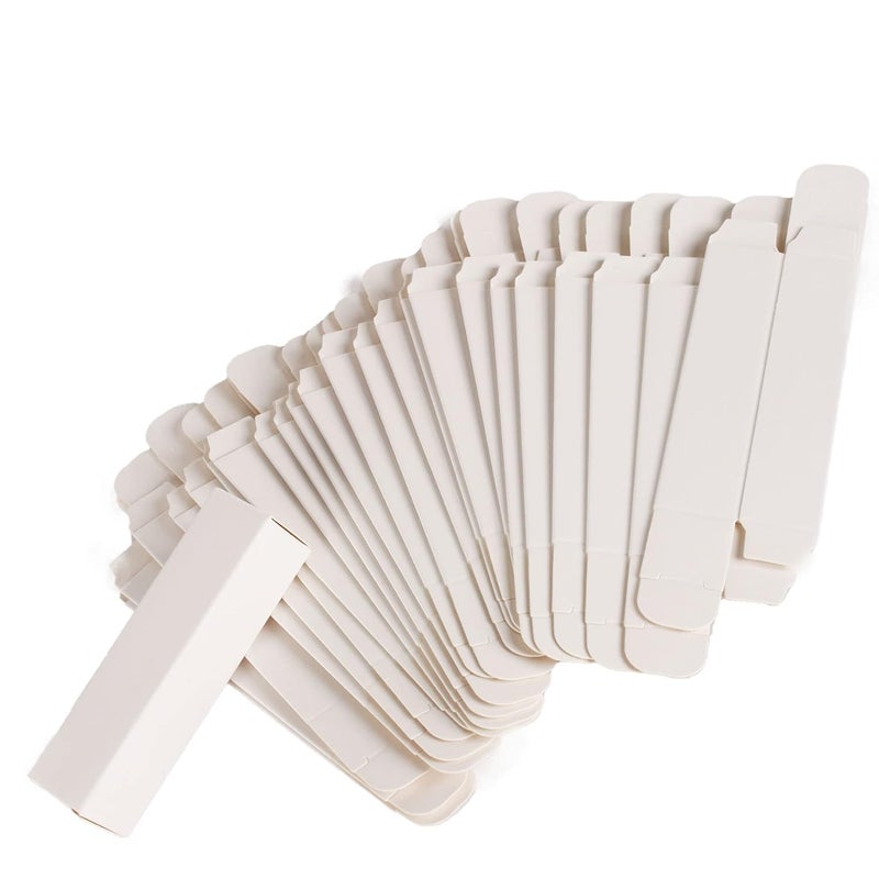 COSIDEA COSIDEA 50 PCS Empty Matte White Lip Gloss Boxes W22 xW22 xH92mm /0.87*0.87*3.62 inch, Cosmetic Perfume / Mascara Box Packaging for Small Business Wholesale, small Kraft Paper Box 
