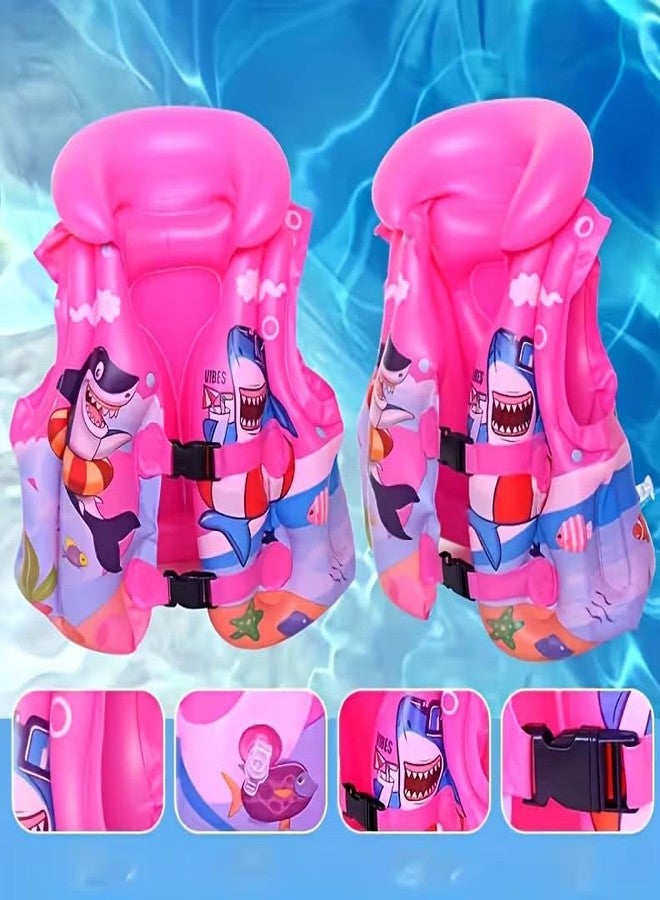 IMUU Kids Swimming Life Jacket for Toddlers 2-6 Years | Swim Vest with Double Safety Buckle | Cartoon Shark Design | Swimwear & Safety | Water Sports | Lightweight Floating Jacket for Pool & Beach - Image 3