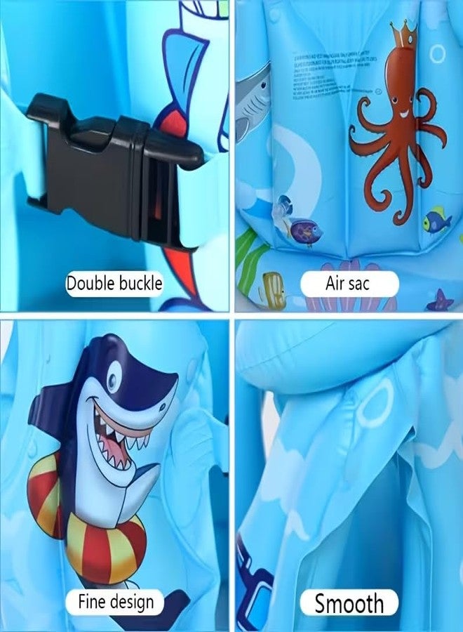IMUU Kids Swimming Life Jacket for Toddlers 2-6 Years | Swim Vest with Double Safety Buckle | Cartoon Shark Design | Swimwear & Safety | Water Sports | Lightweight Floating Jacket for Pool & Beach - Image 4