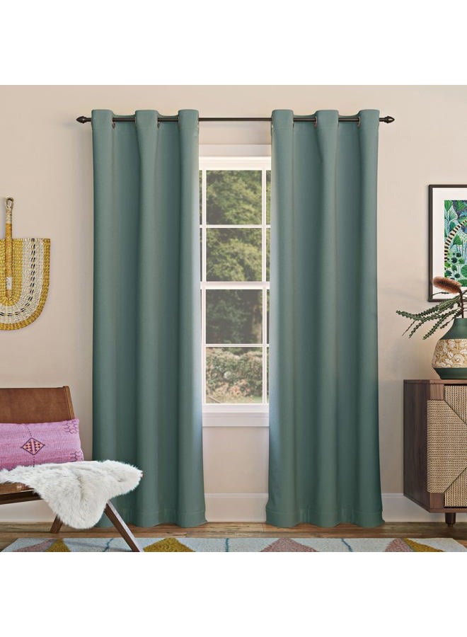 Sun Zero Easton Blackout Energy Efficient Grommet Curtain Panel Sun Zero Easton , Mineral , 40" x 95" , 48059 - Image 1
