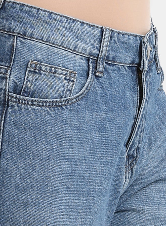 Carina Denim Pants with Button Closure - Image 4