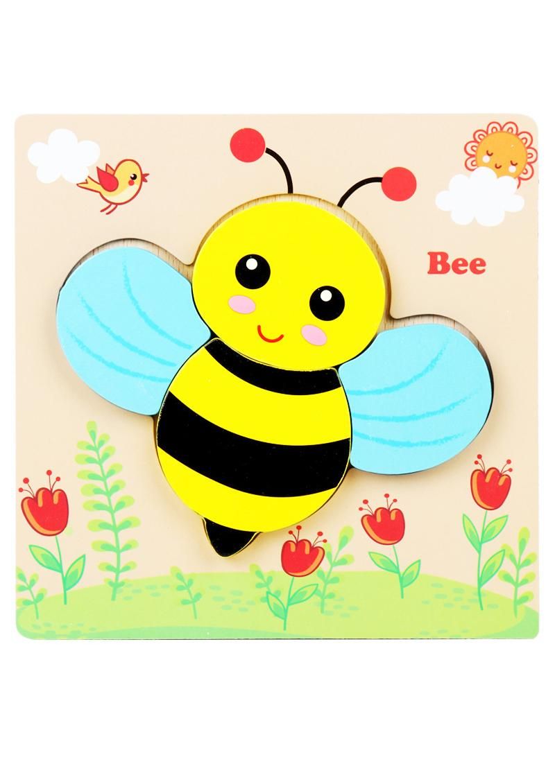 Children's cartoon animal three-dimensional puzzle wooden puzzle toys early education puzzle blocks