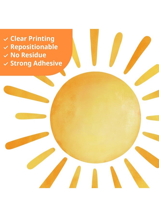 Decowall ملصقات حائط كبيرة من ديكوول FH4-2432 بحجم XLarge مع أقواس قزح مائية واقتباسات لتزيين غرفة الأطفال وغرفة النوم للفتيات والفن البوهيمي، سهلة الإزالة واللصق. - Image 5