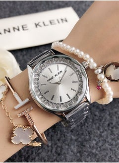 ANNE KLEIN Men's and Women's Classic Fashion Cubic Zirconia Quartz Watch Silver Stainless Steel Strap Gift 38mm - pzsku/Z72F7F6EEBBDE870DD908Z/45/_/1728551800/3e6ccd75-78fd-4656-b87a-48c033ef7292