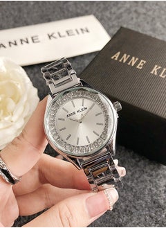 ANNE KLEIN Men's and Women's Classic Fashion Cubic Zirconia Quartz Watch Silver Stainless Steel Strap Gift 38mm - pzsku/Z72F7F6EEBBDE870DD908Z/45/_/1728551800/b6391141-c1ef-459a-a910-5986812a5c55