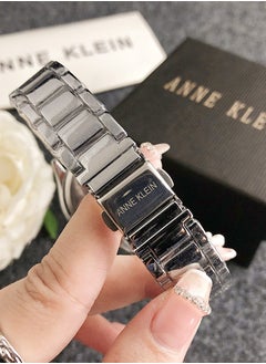 ANNE KLEIN ANNE KLEIN Men's and Women's Classic Fashion Cubic Zirconia Quartz Watch Silver Stainless Steel Strap Gift 38mm  - Image 3