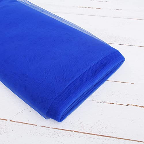 INKAJ Multi Purpose Solid Nylon Soft Net Combination Fabric - for Wedding, Parties, Costumes, and Decoration (16.4 x 4 Feet, Royal Blue) - Image 2