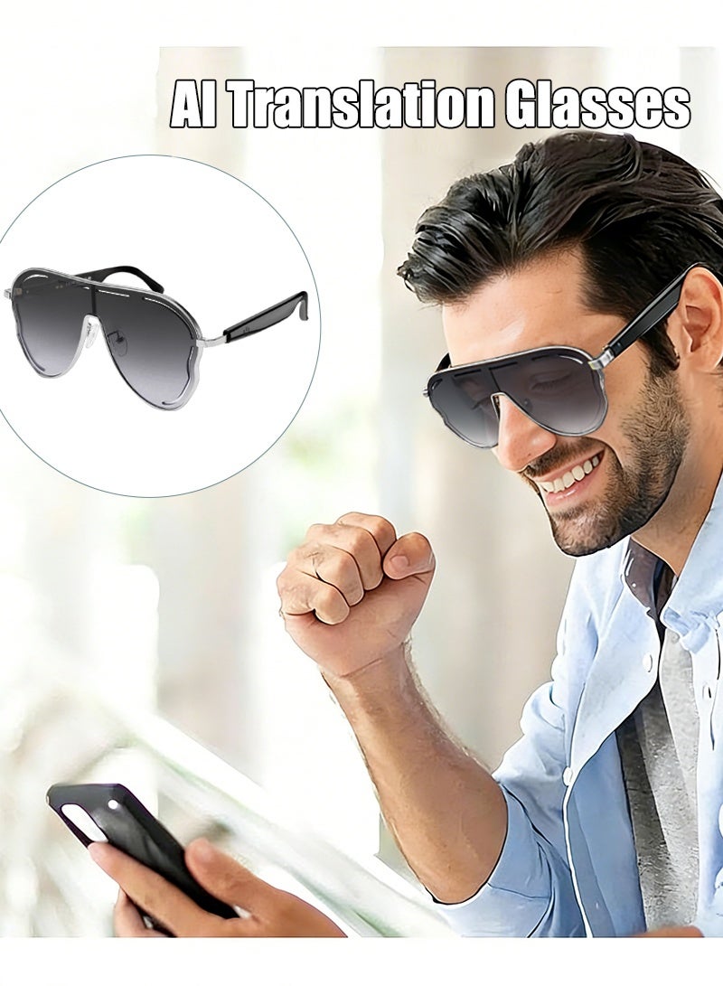 Arabest AI Translation Smart Glasses – Real-Time Voice Translator for 100+ Languages | Bluetooth 6.0 Sunglasses with Touch Control for Travel, Business & Language Learning - Image 1
