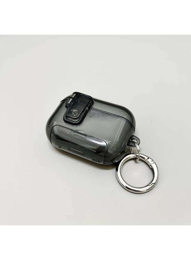 Case AirPods Pro 3 (2025) Case, Silicone Protective Cover with Automatic Switch Lock, Smart Stand, Shockproof Hard Shell, Wireless Charging Compatible, (Black) - Image 1