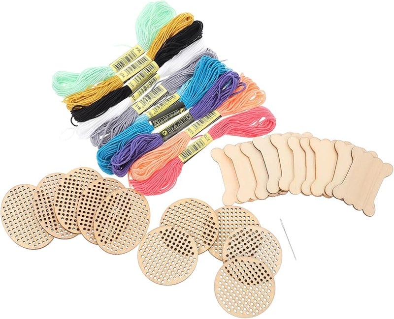 ألواح التطريز المتقاطع الخشبية مجموعات التطريز اليدوية لمشاريع الحرف اليدوية DIY - Image 2