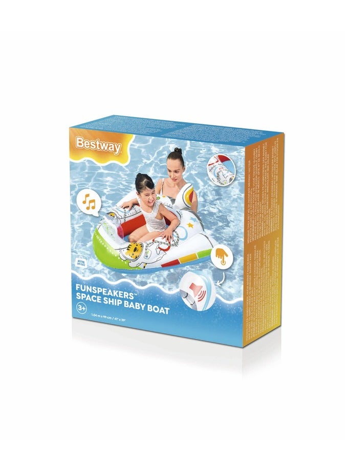 Bestway Bestway Space Ship Inflatable Baby Boat Float 1.04m x 99cm with sound #34178  - Image 3