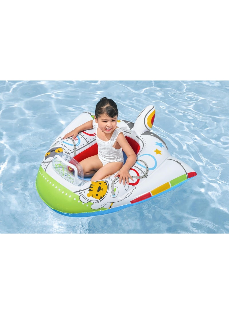 Bestway Bestway Space Ship Inflatable Baby Boat Float 1.04m x 99cm with sound #34178  - Image 5