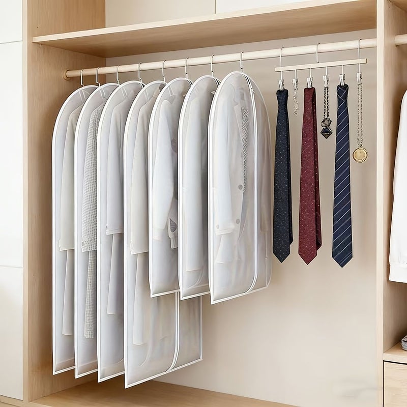 10 Pcs Thickened Frosted Garment Bags With Full Zipper Dustproof Hanging Storage For Suits And Wedding Dresses - Image 1