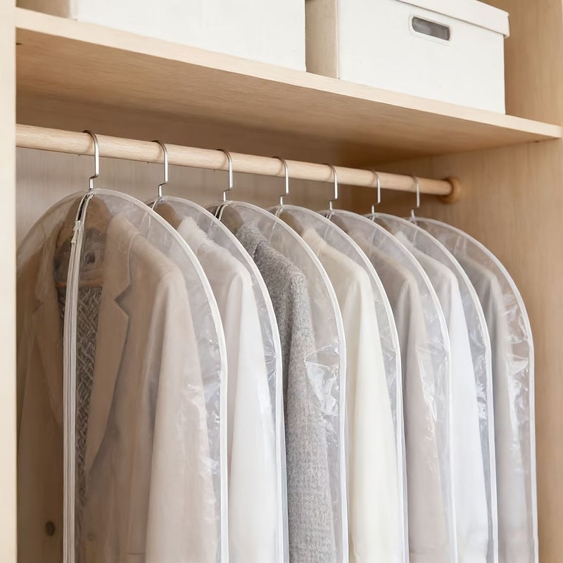 10 Pcs Thickened Frosted Garment Bags With Full Zipper Dustproof Hanging Storage For Suits And Wedding Dresses - Image 3
