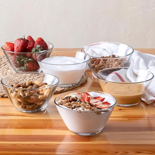 bellemax Glass Serving Deep Bowls 4 Inch Set of 6 for Kitchen,Salads Bowls, Dipping Bowls, Serving Bowl for Snack, Spices, Dipping, Creams, Salads, Dessert, Rice, Microwave Safe (BX-08) - Image 5