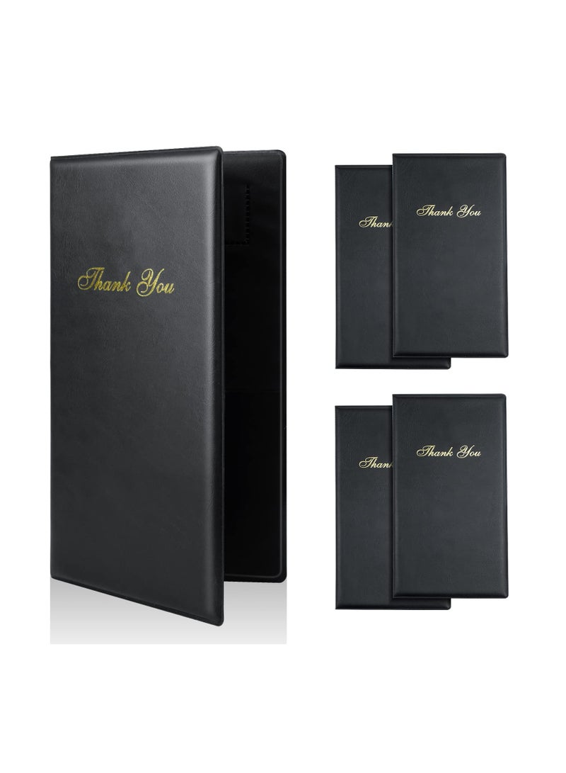 NIBEMINENT 5PCS Restaurant Check Presenters, (10" x 5.5" ) Waitress Server Books Gold Imprinted Presenters with Thank You Imprint Eatery Guest Card Holders for Restaurants Bar and Cafe - Image 1