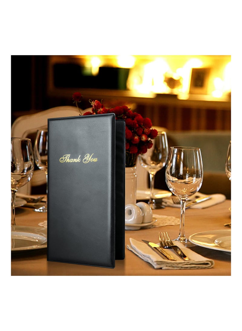 NIBEMINENT 5PCS Restaurant Check Presenters, (10" x 5.5" ) Waitress Server Books Gold Imprinted Presenters with Thank You Imprint Eatery Guest Card Holders for Restaurants Bar and Cafe - Image 5