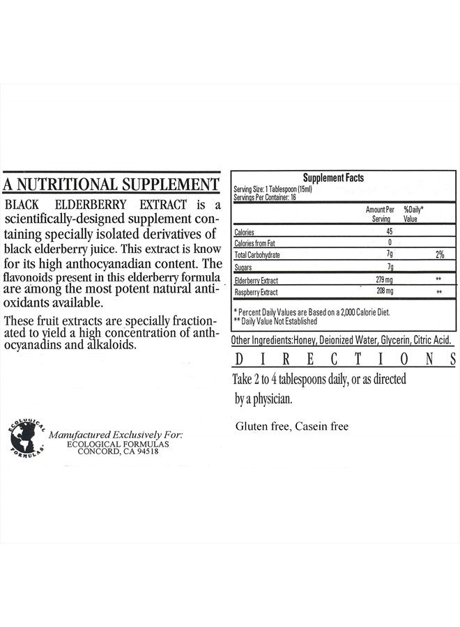 Ecological Formulas Black Elderberry Extract 8 Ounces - Image 3
