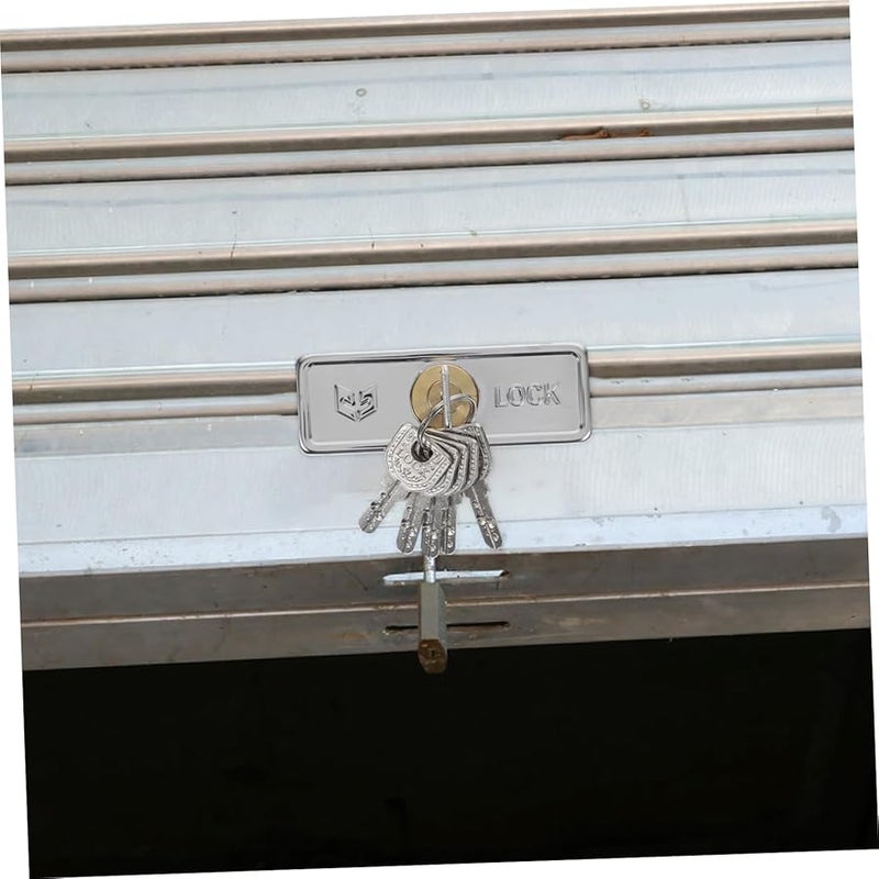 قفل باب اللف العمودي المعدني لمعدات مرآب البوابة مع مفتاح - Image 5