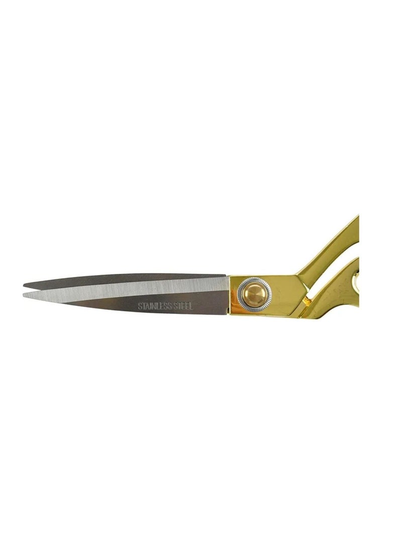 Generic Large stainless steel fabric scissors with brass handle  - Image 3