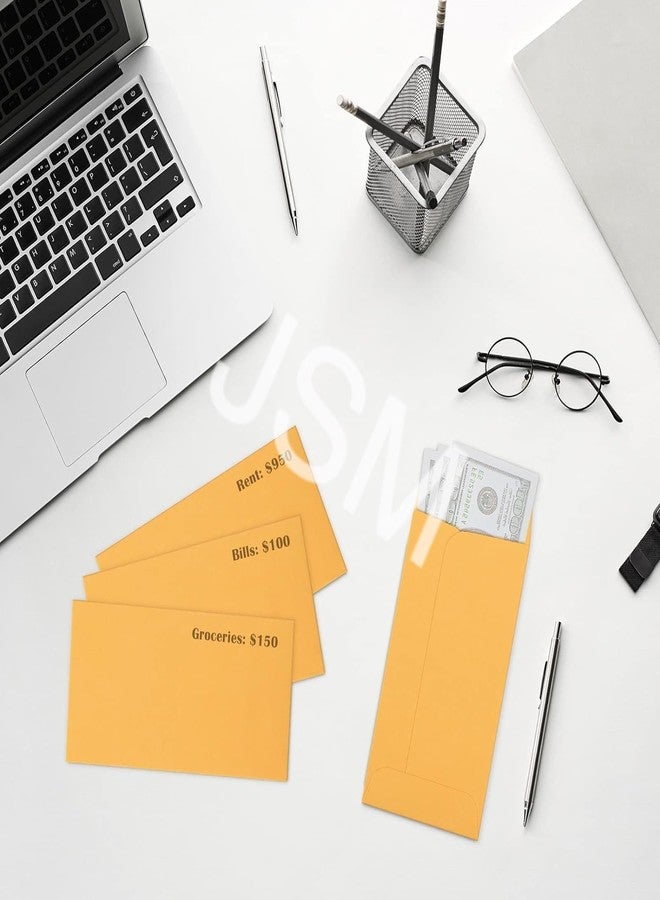 JSMSH 9.5 * 4.5 ظرف بني سميك للشيكات (9.5 * 4.5 بوصة، عبوة من 50 ظرفًا) - Image 4