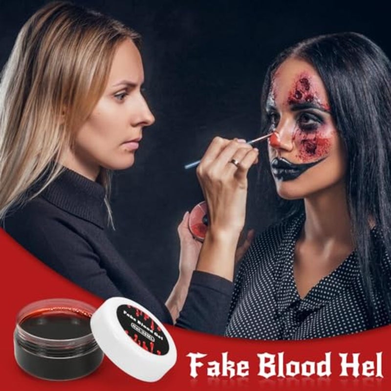 Halloween Make-Up Set, Face Paint, Fake Blood Halloween, Fake Blood for Wounds Zombies, Vampires, Monsters, Cosplay, Theatre Make-Up and Fancy Dress Makeup for Scary Halloween Make Up - Image 4