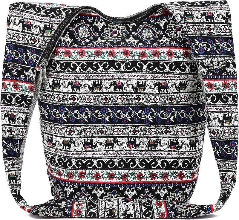Coton Pose Women Shoulder Handbags Fashion canvas Hippie Crossbody Bags Bohemian Animal Prints Hobo Bags - Image 1