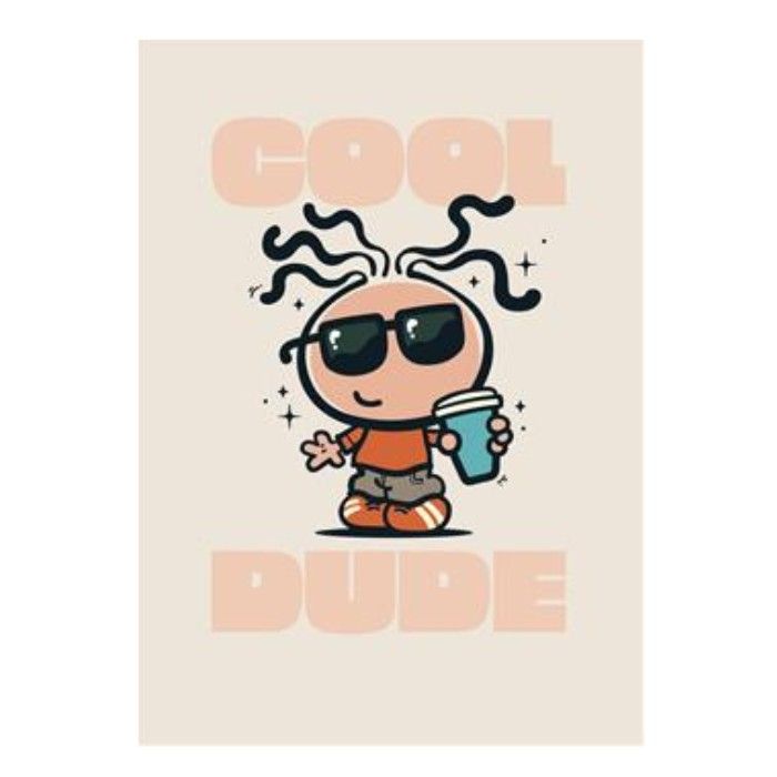 UK Greetings Bubblegum Blank Congratulations Cool Dude Greeting Card - Image 1