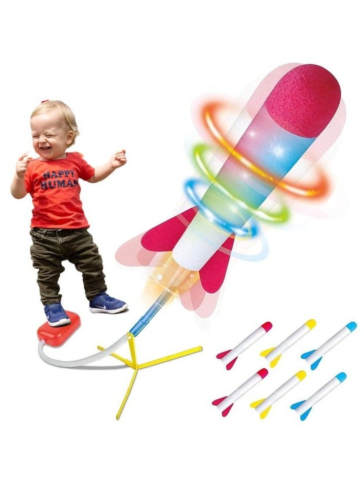 CALL PLAY Glowing Rocket Launcher for Kids, 6 Rockets Fun Outdoor Kids Gifts for Boys & Girls - STEM Toy Foam Blaster Set Soars Up to 100 Feet - Ages 3 & Up - Image 4