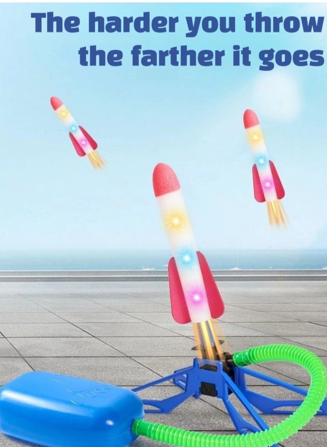 CALL PLAY Glowing Rocket Launcher for Kids, 6 Rockets Fun Outdoor Kids Gifts for Boys & Girls - STEM Toy Foam Blaster Set Soars Up to 100 Feet - Ages 3 & Up - Image 5