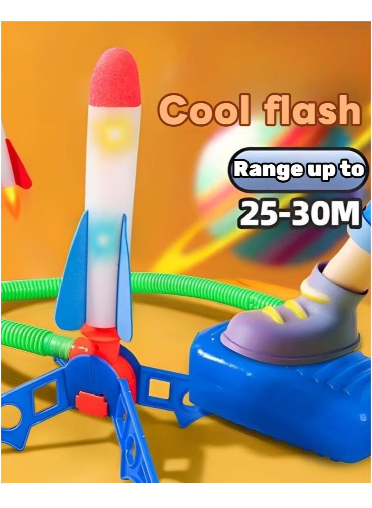 CALL PLAY Glowing Rocket Launcher for Kids, 6 Rockets Fun Outdoor Kids Gifts for Boys & Girls - STEM Toy Foam Blaster Set Soars Up to 100 Feet - Ages 3 & Up - Image 1