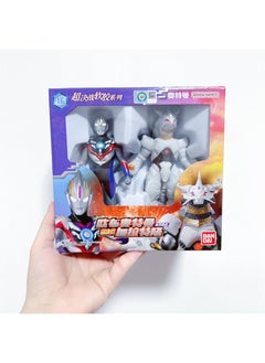 Generic Authentic Bandai Dinosaursaurio Agrux Race King Tao Man Monster Battle Soft Rubber Doll Toy Action Figure Collectible For Kids-Color:69091 Oubu Heavy Light Vs Galatron  - Image 1