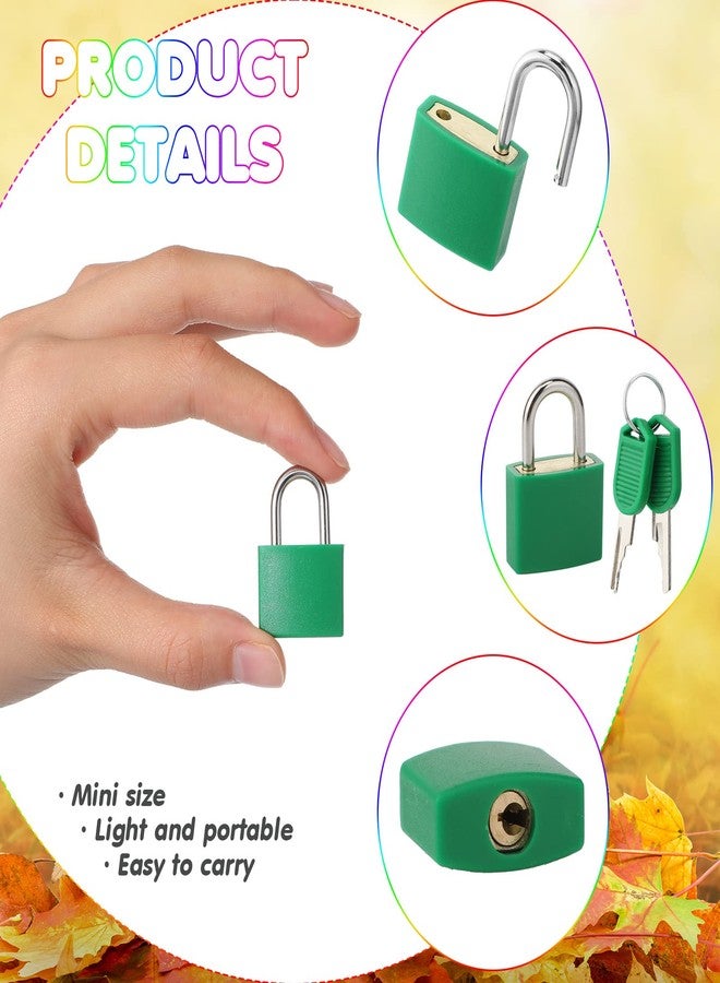 Photect Suitcase Locks with Keys Metal Padlocks Multicolor Small Luggage Keyed Padlock for School Gym Classroom Home Schoolbag Backpack Matching Game Trave(Vivid Colors,12 Pcs) - Image 3