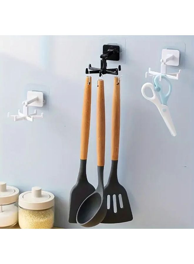 Rotating Self Adhesive Wall Hook 6 Claw Kitchen Bathroom Office Random Color - Image 5