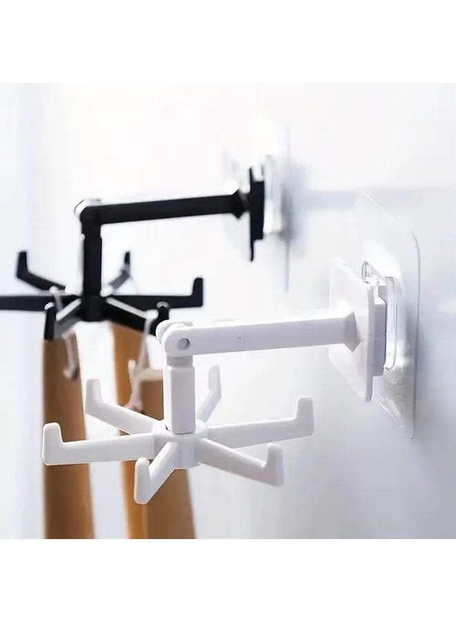 Rotating Self Adhesive Wall Hook 6 Claw Kitchen Bathroom Office Random Color - Image 3