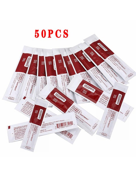 50PCS Tattoo Scar Repair Gel, Microblading Aftercare Ointment Vitamin A And D Anti-Inflammatory Anti Scar Tattoo Aftercare Cream For Makeup Microblading And Tattoo Healing Art Tattoo Supplies