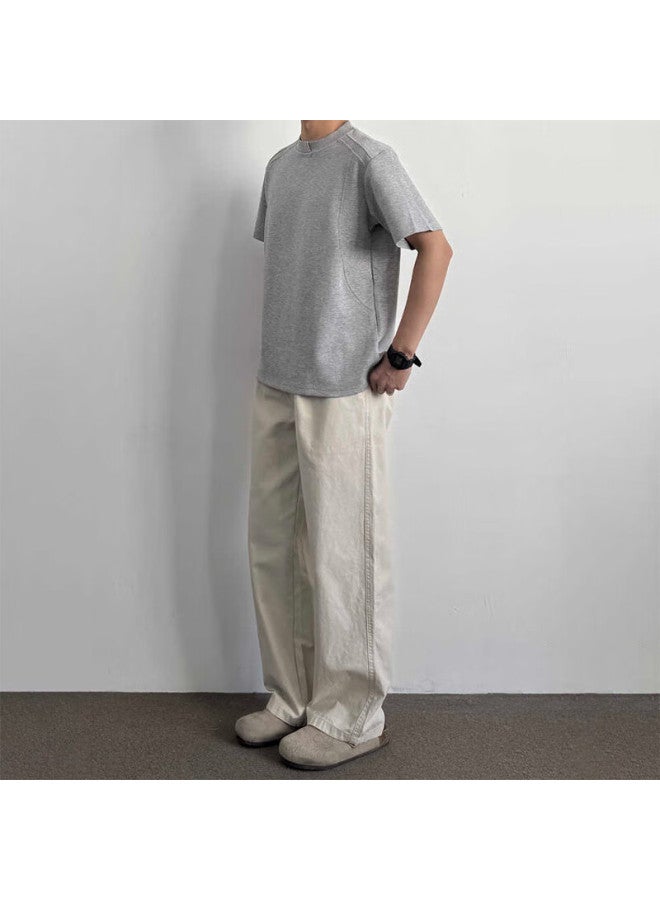 Swamp Area American Retro Pure Cotton Washed Cargo Pants, Loose Straight-leg Casual Trousers For Men, Autumn And Winter K8312, Apricot Color, 2XL - Image 5