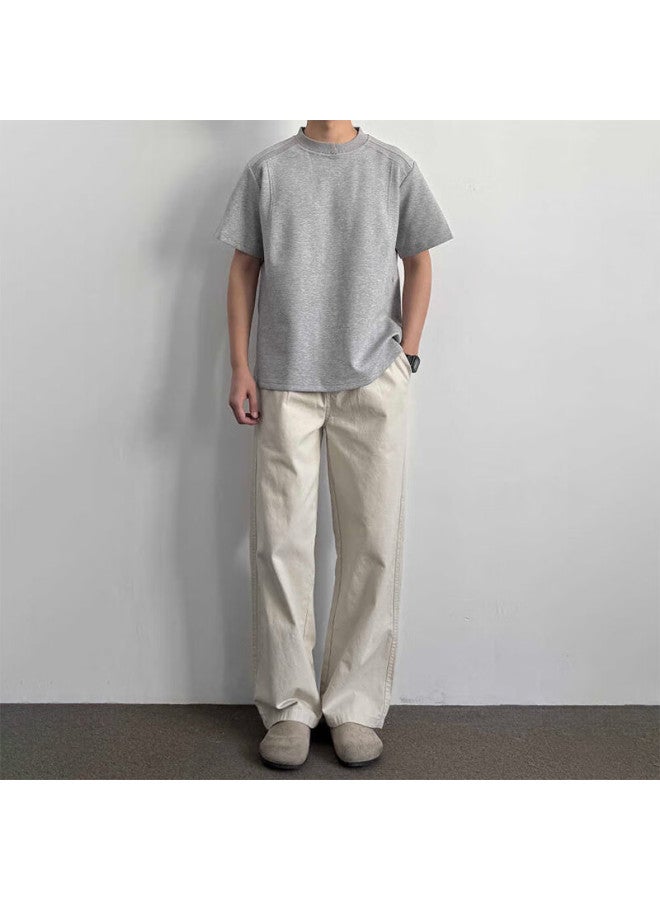 Swamp Area American Retro Pure Cotton Washed Cargo Pants, Loose Straight-leg Casual Trousers For Men, Autumn And Winter K8312, Apricot Color, 2XL - Image 2