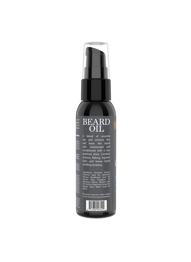uncle jimmy - Beard Growth Oil With Biotin Natural Beard Care For Thicker Fuller Healthier Beard Men'S Facial Hair Treatment For Grooming Increases Thickness And Volume 2 Fl Oz - Image 1