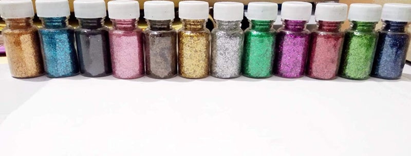Mahadev Ji Glitter MultiColored Sparkle Glitter Powder Glitter Dust for Art CraftSchool and DIY Projects Pack of 12 15 g Each 180 2 - Image 2