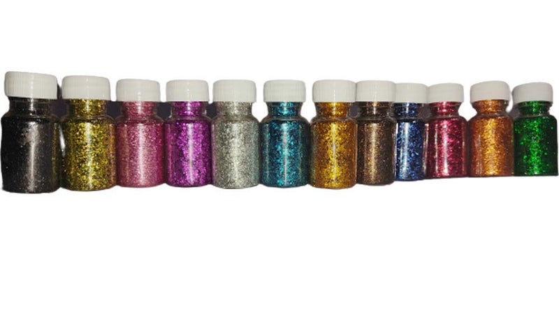 Mahadev Ji Glitter MultiColored Sparkle Glitter Powder Glitter Dust for Art CraftSchool and DIY Projects Pack of 12 15 g Each 180 2 - Image 4