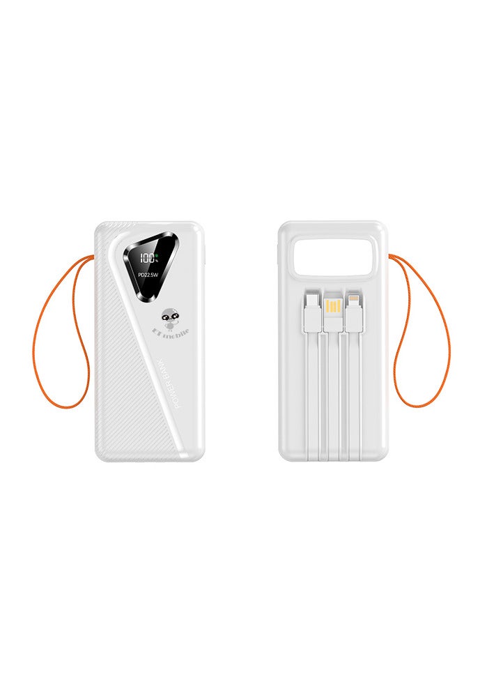 ET mobile 30000 mAH Power Bank White - Image 1