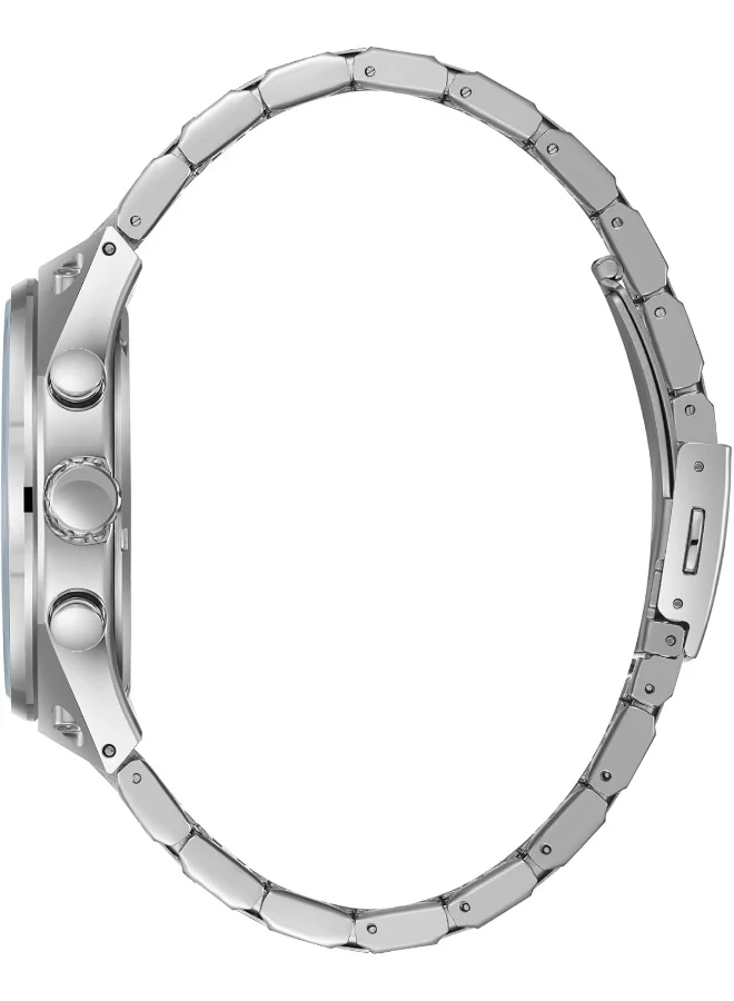 لي كوبر Lee Cooper Men's Watch, Multi Function Display and Metal Strap - LC08026.360, Silver